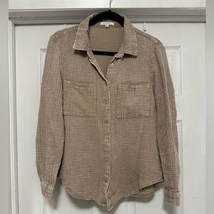 Z Supply Beige Textured Shirt